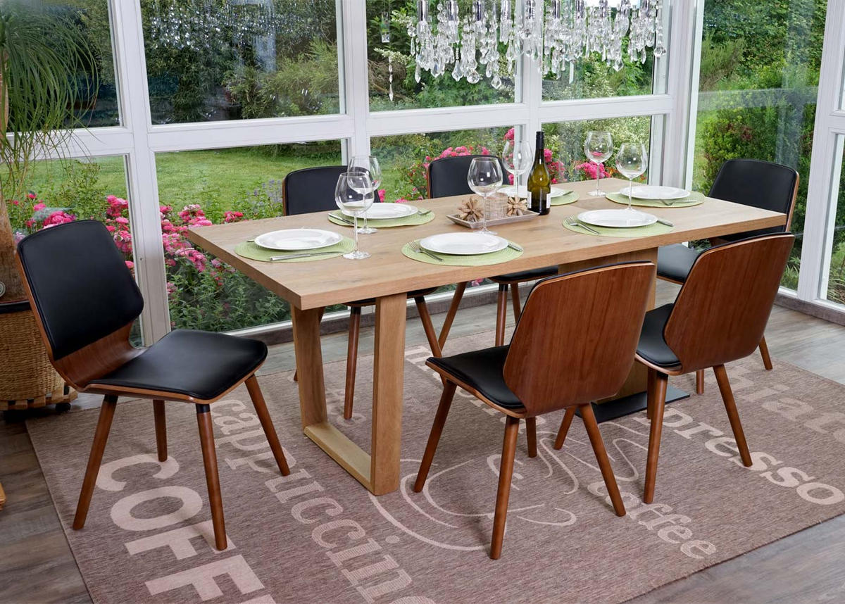 ESSZIMMERSTUHL Schwarz 6er-Set - Schwarz, Textil (48/85/60cm) - MCW