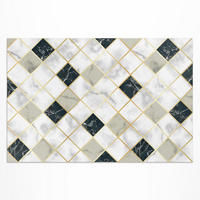 TEPPICH 100x150 cm Schöner Marmor Steinoptik - Blaugrau, Kunststoff (100/150cm) - Wallfluent