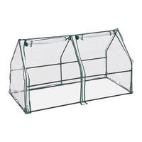 FOLIENFRÜHBEET - Transparent, Kunststoff/Metall (180/90/90cm) - Relaxdays