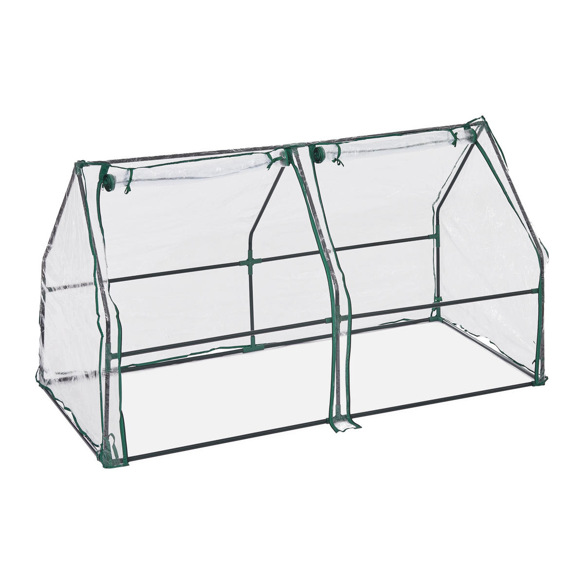 FOLIENFRÜHBEET - Transparent, Kunststoff/Metall (180/90/90cm) - Relaxdays