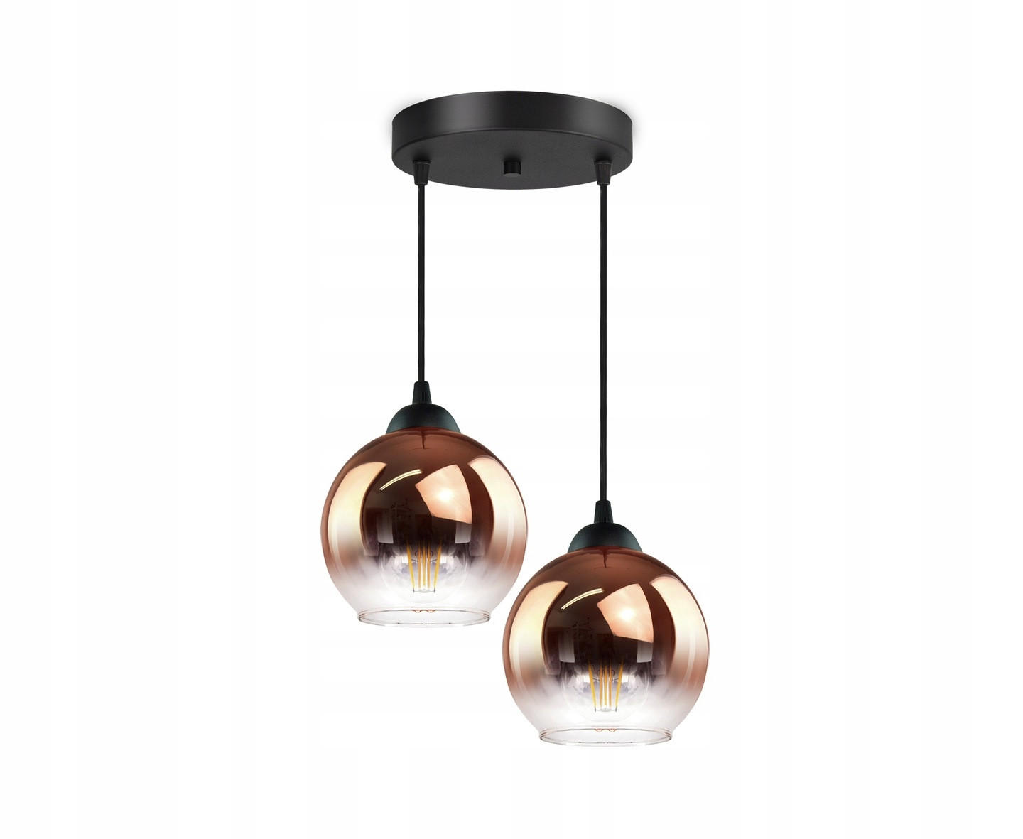kiki design Pendelleuchte Schwarz, Transparent, Kupfer, Gold 30x80x30 cm