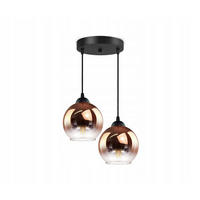 PENDELLEUCHTE MASUR - Transparent/Goldfarben, Glas/Metall (30/30/80cm) - kiki design