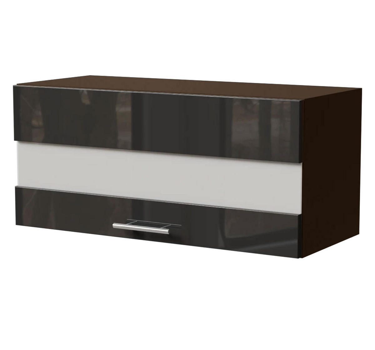 KLAPPHÄNGESCHRANK Essen W4BS/80/LAM Graphit Hochglanz / Lava Matt 80 / 32,5 / 36cm - Dunkelgrau/Graphitfarben, Holz/Holzwerkstoff (80/36/32.5cm) - Feldmann-Wohnen