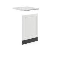 FRONTBLENDE R-Line Weiß Landhaus 45 cm, AP Marmor - Anthrazit/Weiß, Holzwerkstoff (45/57.2/1.6cm) - Vicco