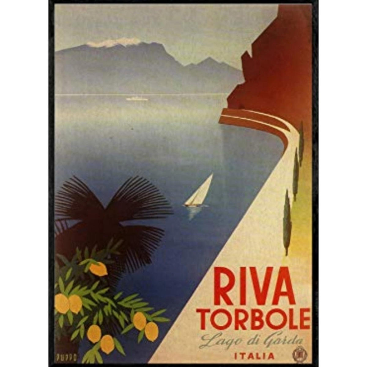POSTER Reisebüro Riva Torbole Italien A3 Rahmenlos - Klar, Papier (29.7/5/42cm) - Nacnic