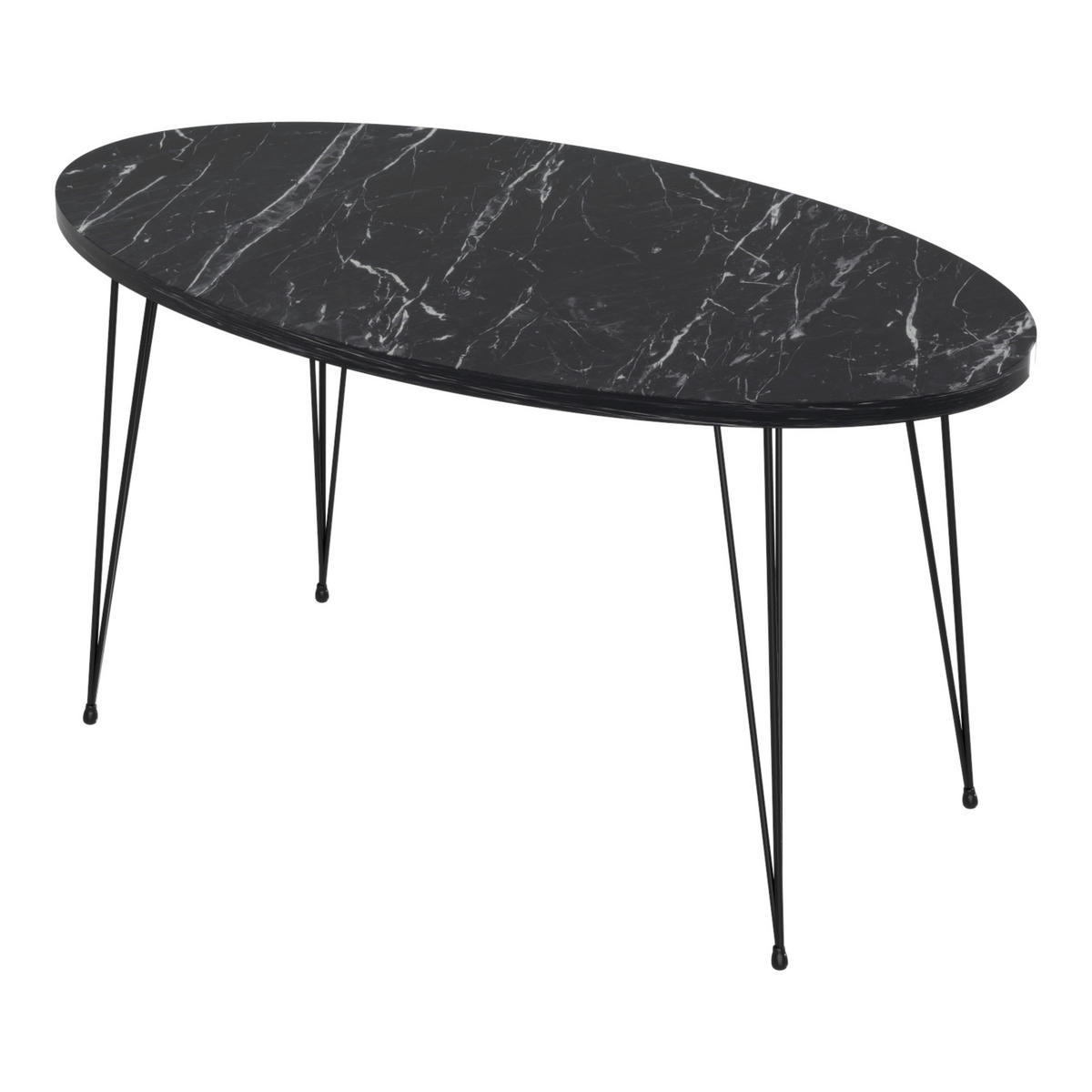 COUCHTISCH Skævinge 90/50/43 - Schwarz, Metall (50/90/43cm) - [en.casa]