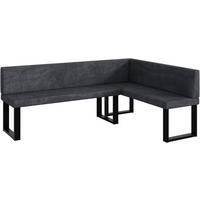 ECKBANK TONI_U - Dunkelgrau, Textil (142/196cm) - Meblini