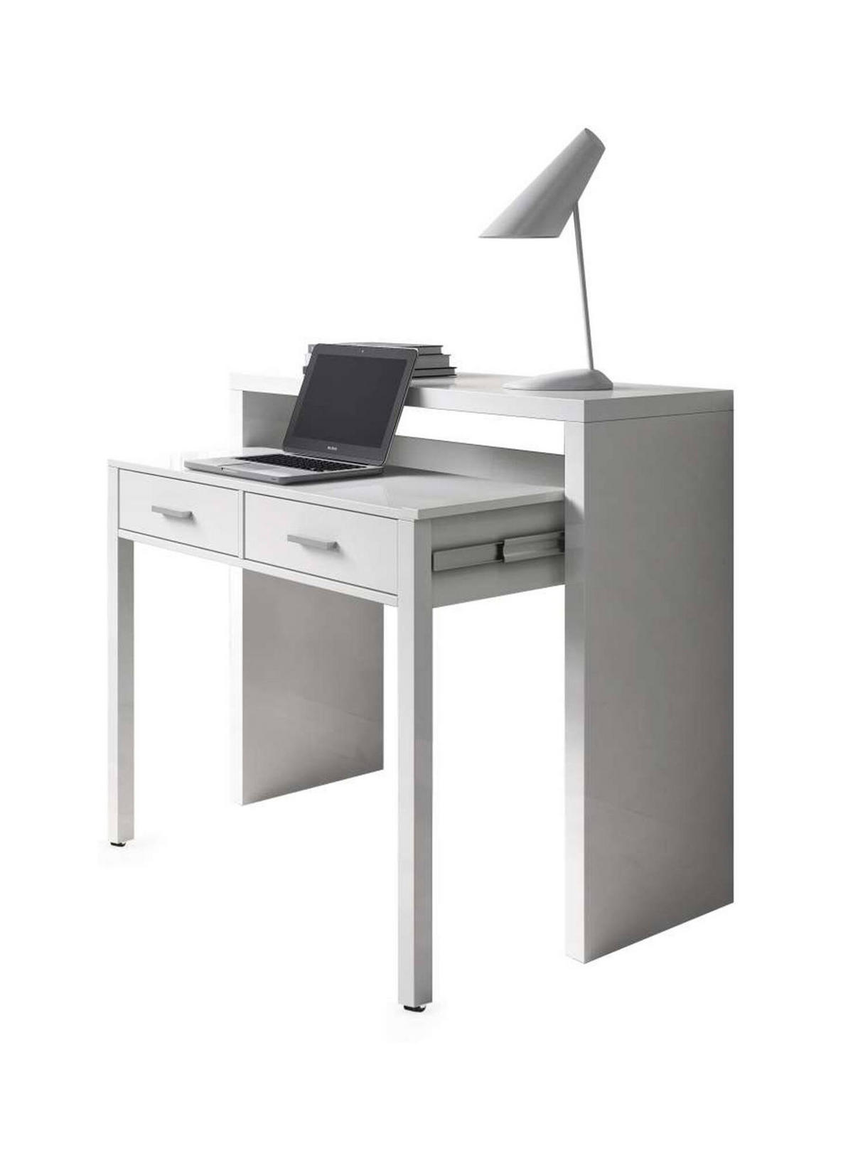 SCHREIBTISCH Weiß 36/98.5/87.5 cm - Weiß, Holzwerkstoff (36/98.5/87.5cm) - DMORA