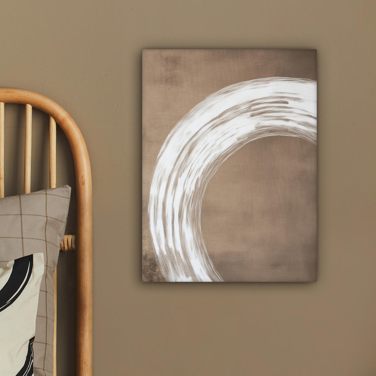 LEINWANDBILD Farbe - Braun - Japandi 30x40 cm - Kupferfarben, Textil (30/40cm) - MuchoWow