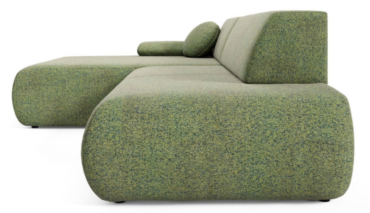 ECKSOFA Grün PENTI Ausziehbar Mit Bettkasten Links - Grün, Textil (286/173.5cm) - Sepro Meble
