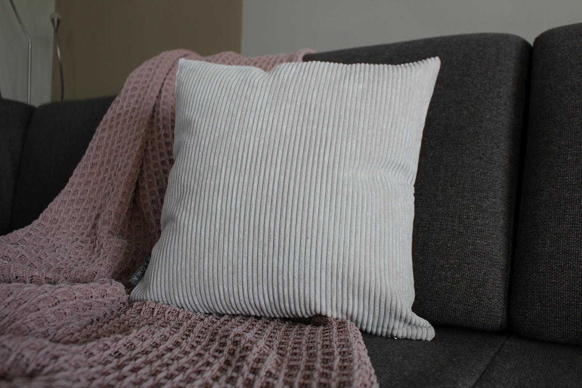 KISSENHÜLLE Inga Cord Look natur - Beige, Textil (40/40cm) - Magma Heimtexx
