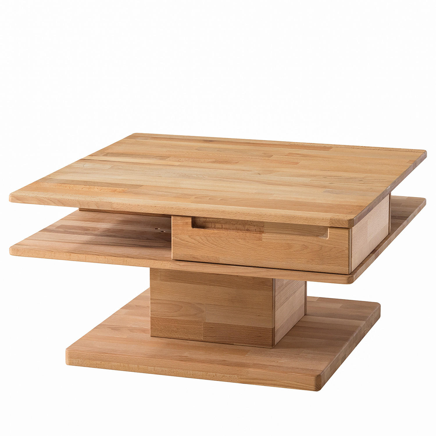 COUCHTISCH - Massivholz - Buchefarben, Holz (85/85/44cm) - home24