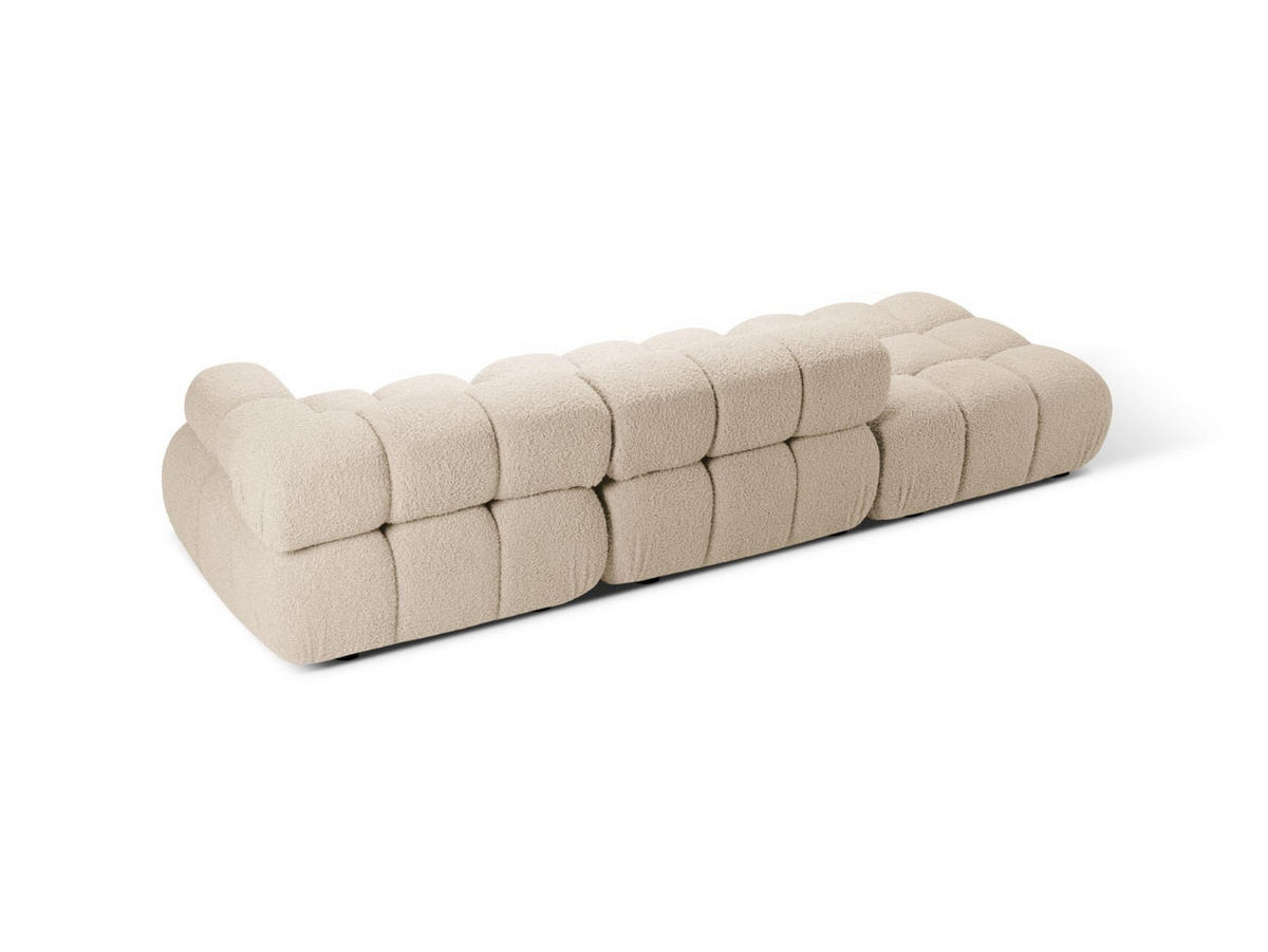SOFA modular rechts Bellis aus Boucle leichtes beige 4 Sitzplätze - Creme, Textil (282/70/94cm) - Micadoni