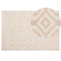 KURZFLOR-TEPPICH Adatepe 200/140 cm - Beige, Naturmaterialien (140/200cm) - Beliani