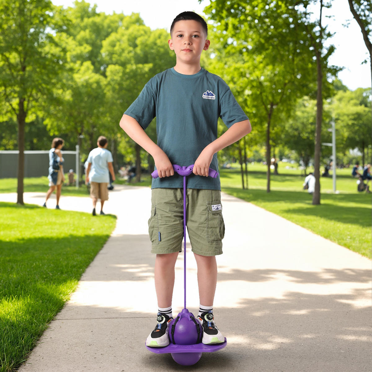 POGO-BALL - Lila, Kunststoff (39/29cm) - Relaxdays