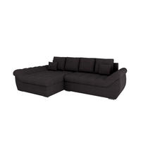 ECKSOFA ZAYA mit Schlaffunktion L-Form, Sofa mit Bettkasten, Wohnzimmersofa, Couch, Soffa, Bettsofa, LINKS- Anthracite - Anthrazit, Holz (279/175cm) - Homesy
