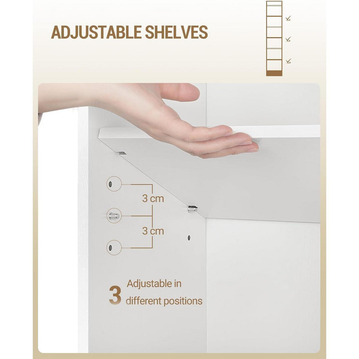 BÜCHERREGAL Standregal 7-stöckig Weiß 24 x 30 x 198 cm - Weiß, Holzwerkstoff (24/198/30cm)