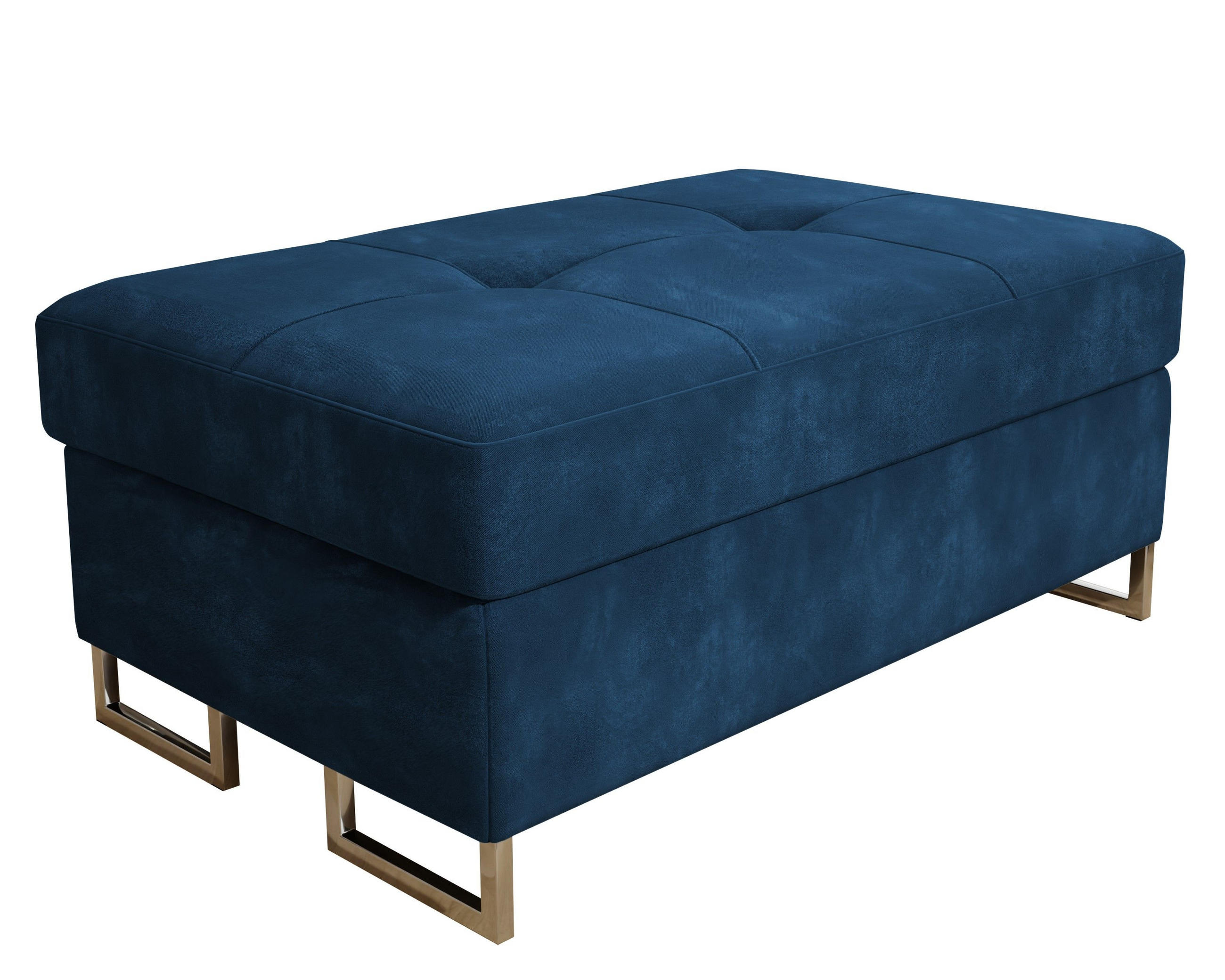 POLSTERHOCKER BARLET Blau 100x60 cm - Blau, Textil (100/41/60cm) - MASSENO