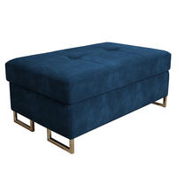 POLSTERHOCKER BARLET Blau 100x60 cm - Blau, Textil (100/41/60cm) - MASSENO
