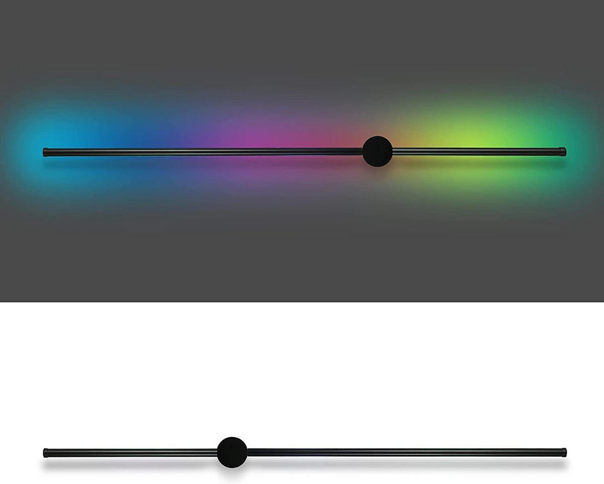 LED WANDLEUCHTE Benjamin - Schwarz, Metall (6/10/100cm) - Nettlife