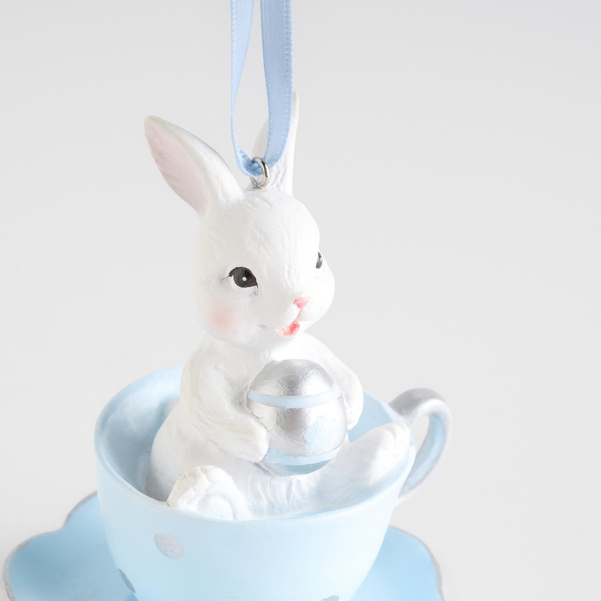 OSTERDEKO Bridgertea - Hellblau, Kunststoff (9/10.5/9.5cm) - home&you