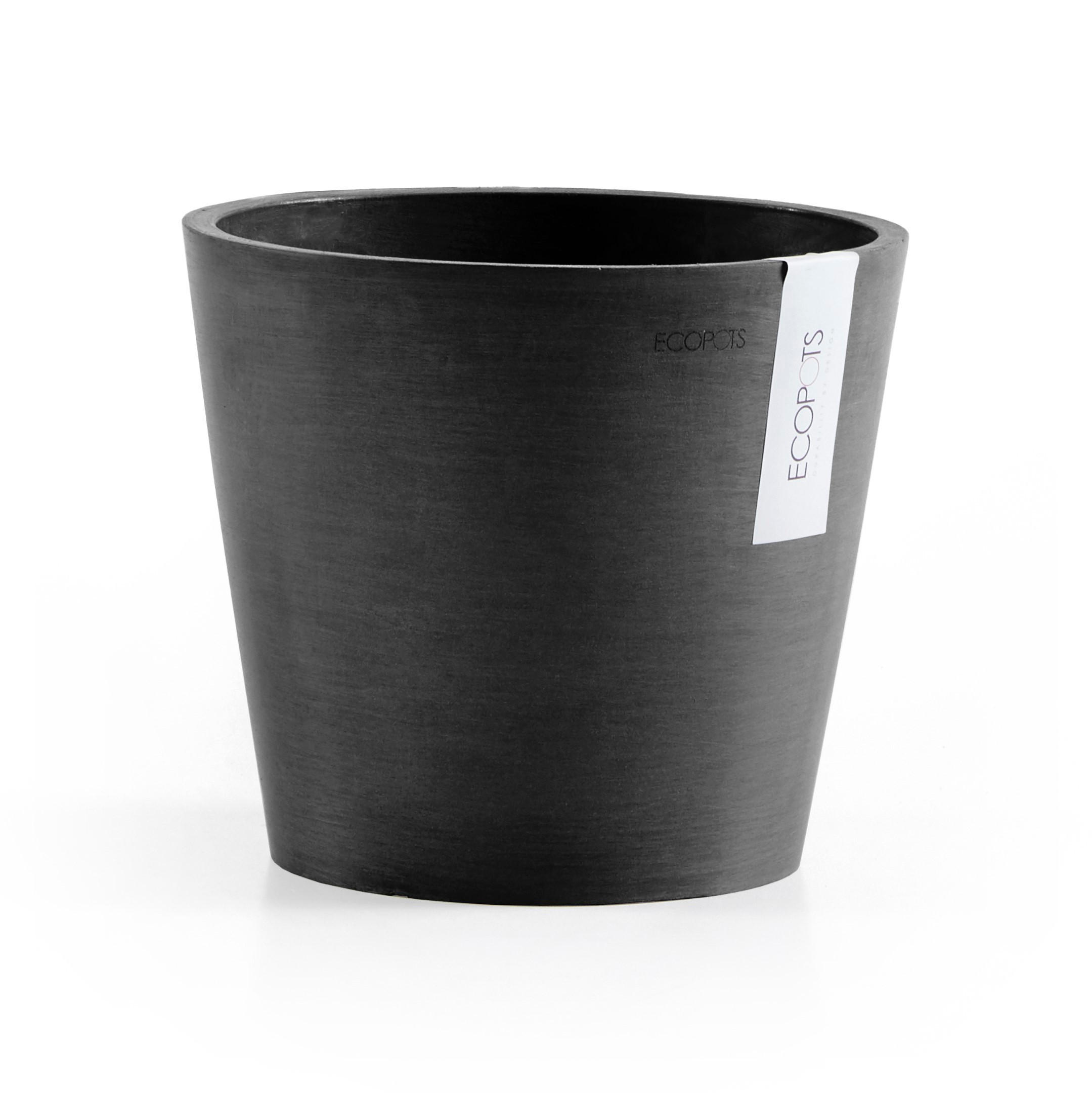 Ecopots Blumentopf Dunkelgrau 17.1 cm