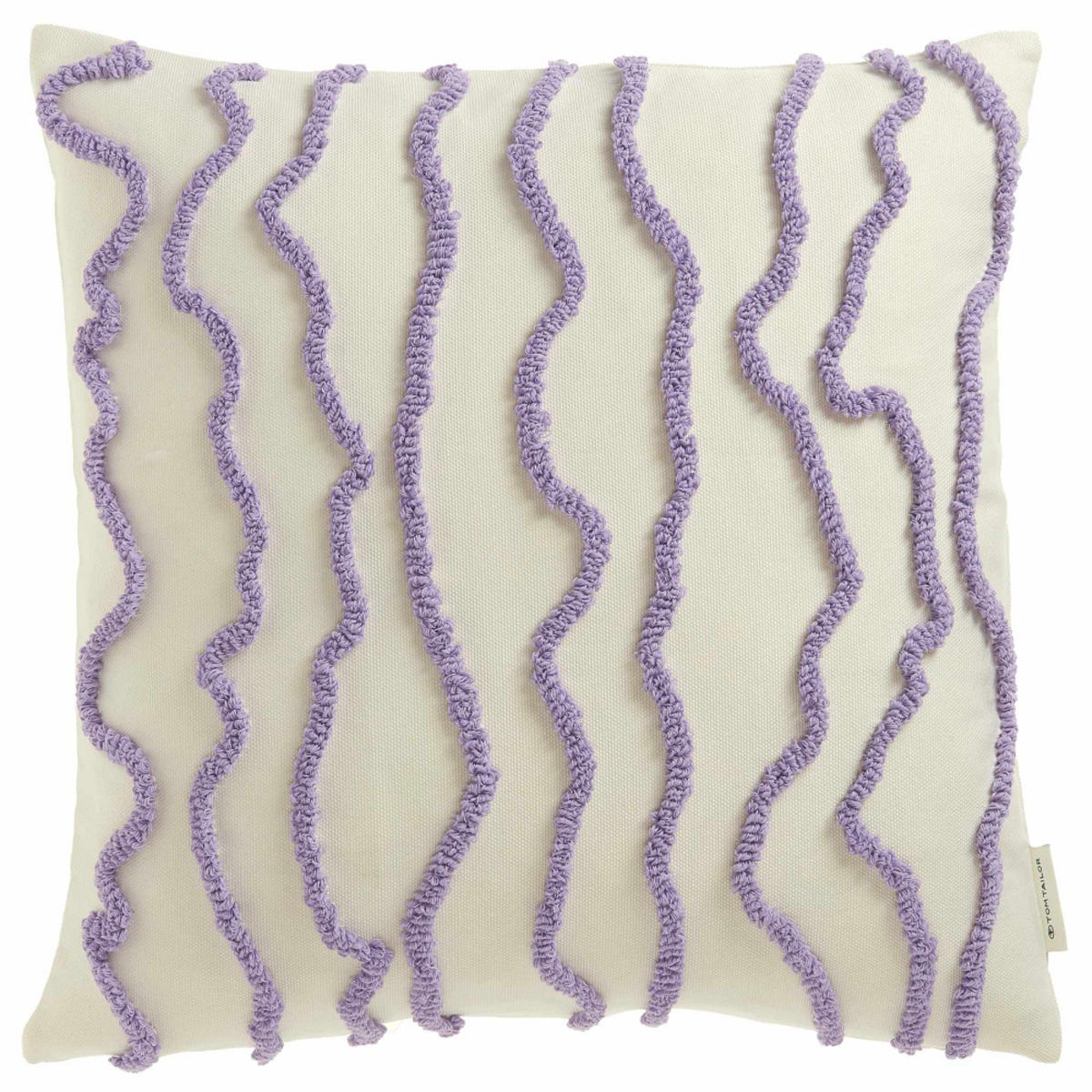 ZIERKISSENHÜLLE WAVY - Lila, Textil (45/45cm) - Tom Tailor