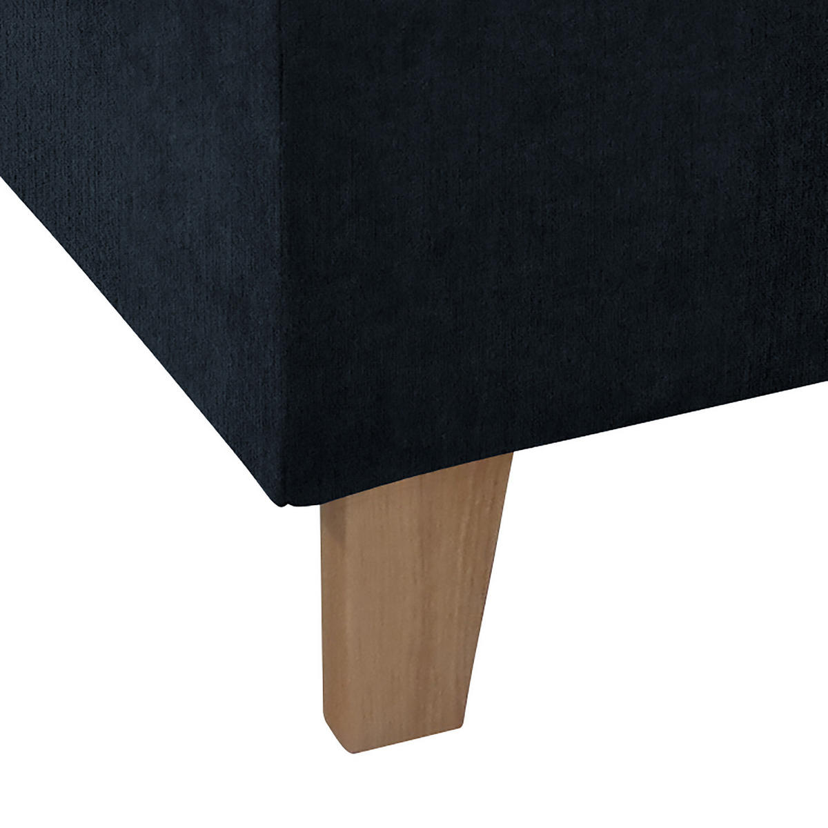 POLSTERBETT - Samt - Dunkelblau, Holz/Textil (140/200cm) - home24