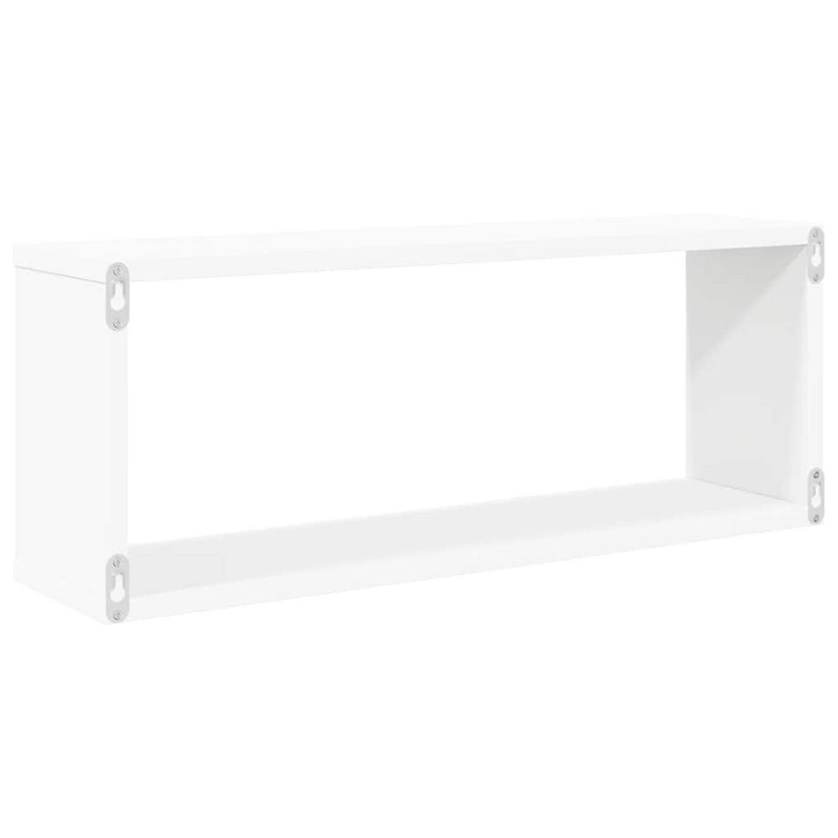 WÜRFELREGALE 2er set Weiß 60/15/23 Cm Holzwerkstoff - Weiß, Holz (60/23/15cm) - vidaXL