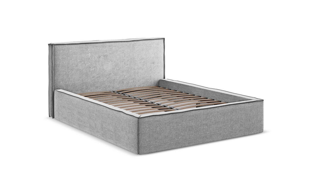 POLSTERBETT mit Bettkasten und Lattenrost 160x228 Blau - Blau/Schwarz, Kunststoff/Textil (140/200cm) - Makamii