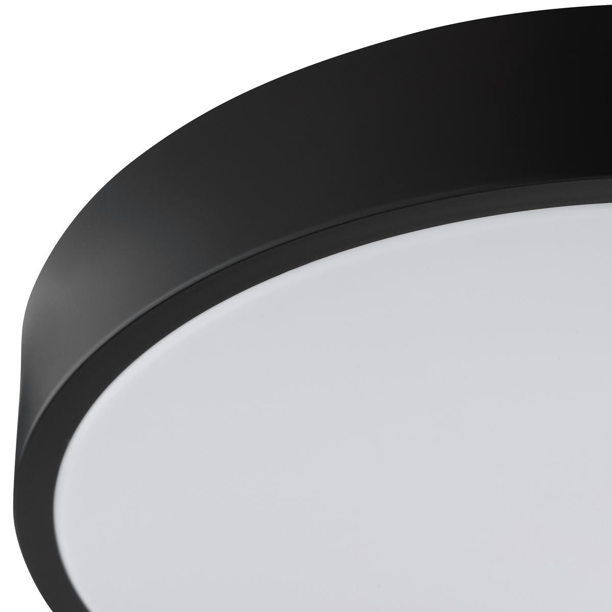 LED DECKENLEUCHTE Delvin Schwarz/Weiß 33/33/7 cm - Schwarz, Metall (33/33/7cm) - Brilliant