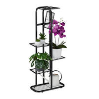 BLUMENTREPPE - Schwarz, Metall (44/107/24cm) - Relaxdays
