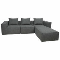 SOFA-GARNITUR Grau - Grau, Textil (270/63/190cm) - MCW