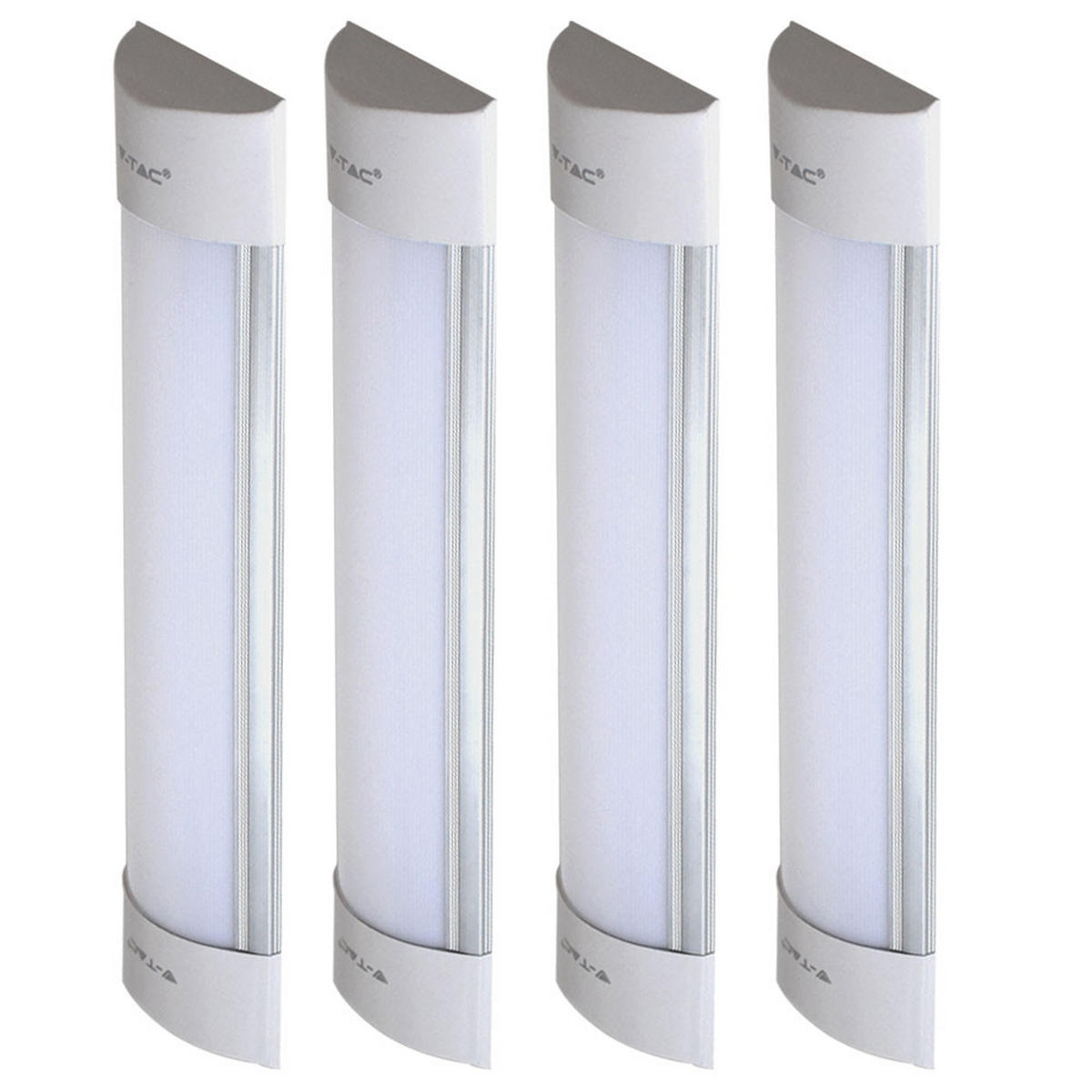 LED WANDLEUCHTE Metall Weiß 4er Set - Weiß, Metall (7.4/2.4/30cm)