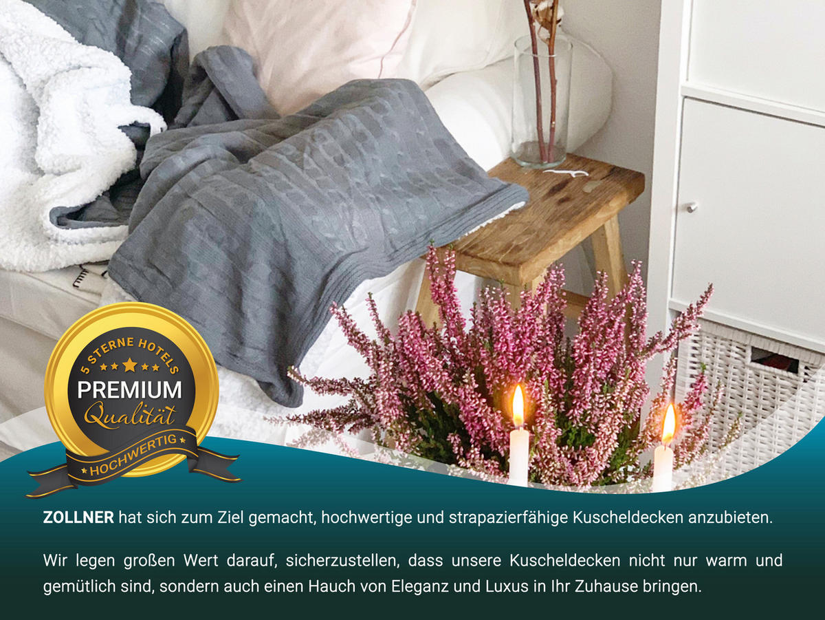 KUSCHELDECKE, 150x200 cm, 100% Polyester, 100% Polyacryl, Grau - Grau, Textil (150/200cm) - Zollner24