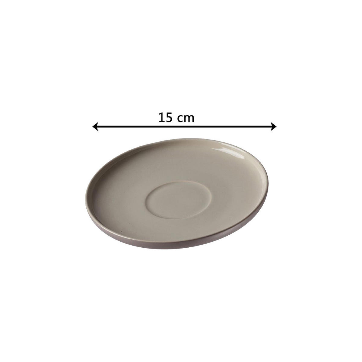 KAFFEETASSE MIT UNTERTASSE Jasper Taupe 240 ml - Taupe, Keramik (15/9/15cm) - Ritzenhoff Breker
