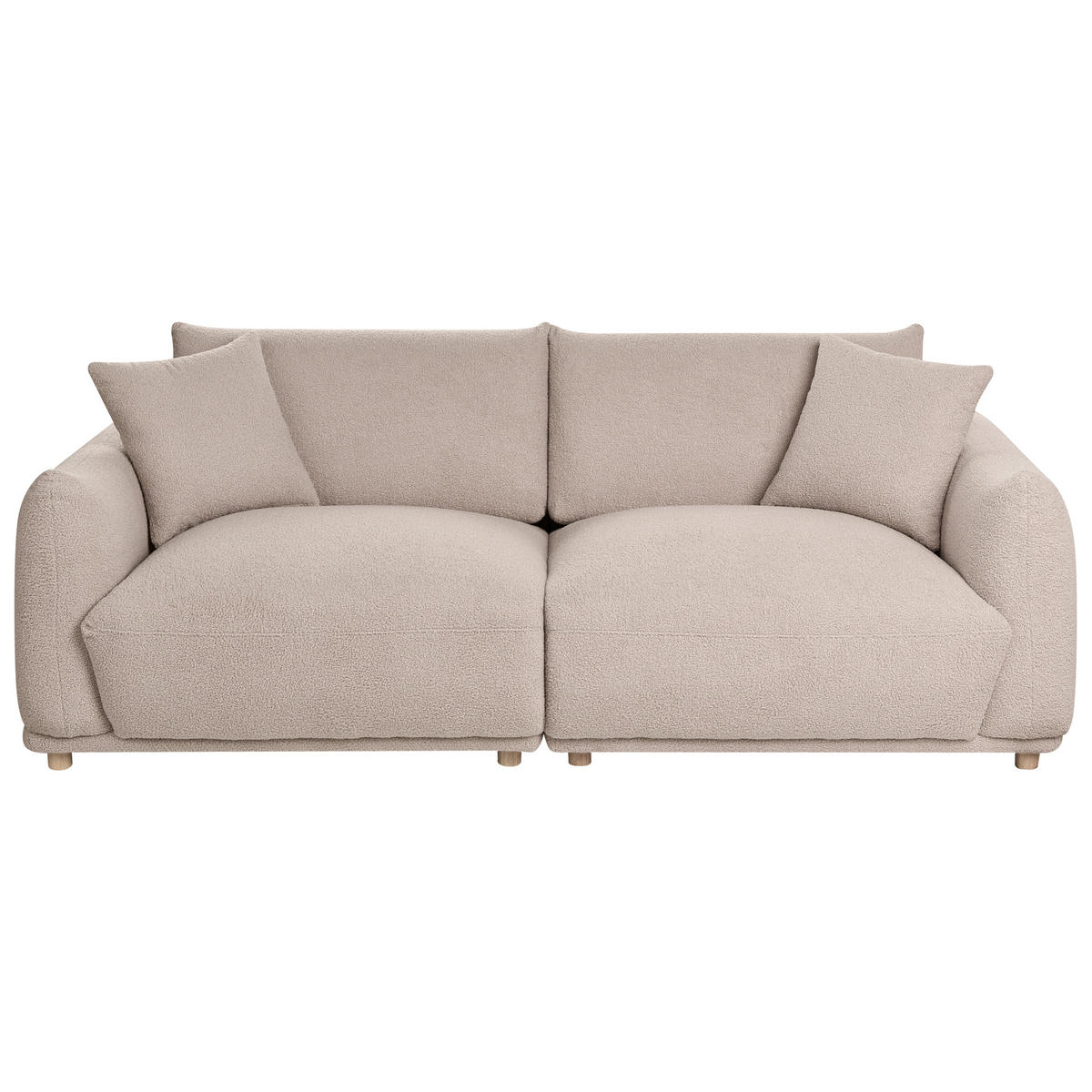 POHOVKA 3-místná Bouclé Béžová Jubek - béžová, textil (214/81/104cm) - Beliani