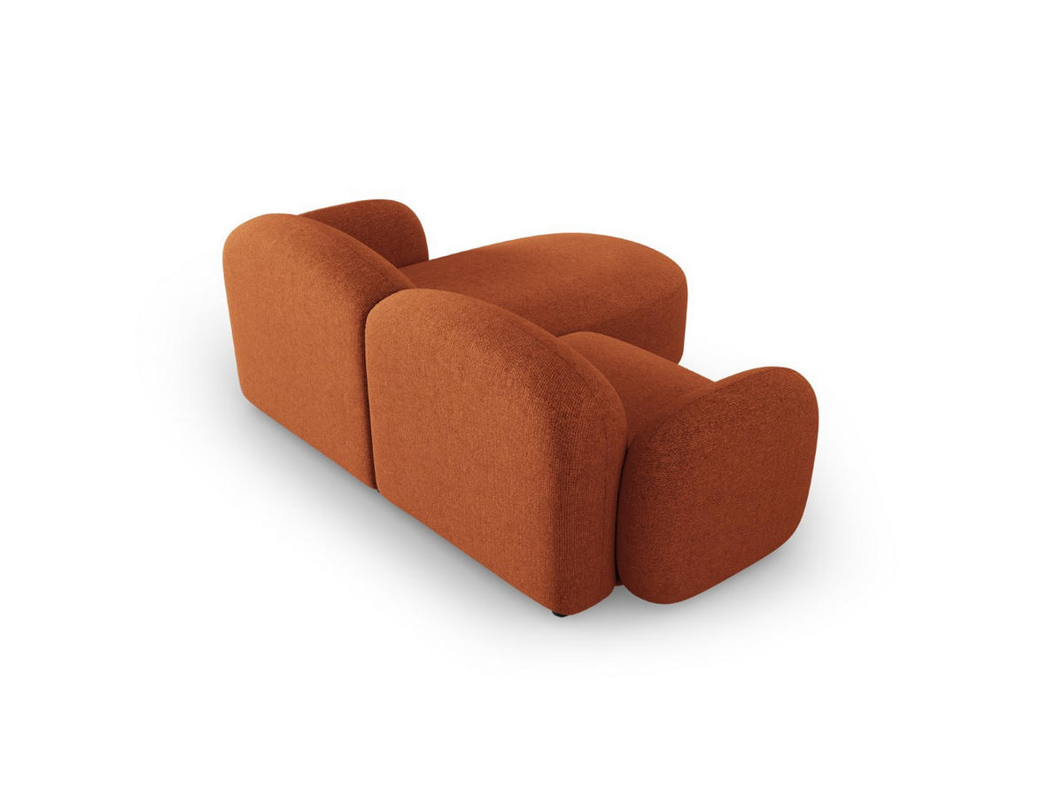 ECKSOFA links Blair aus Chenille-Stoff mischung terrakotta 3 Sitzplätze - Terra cotta, Textil (155/194cm) - Micadoni