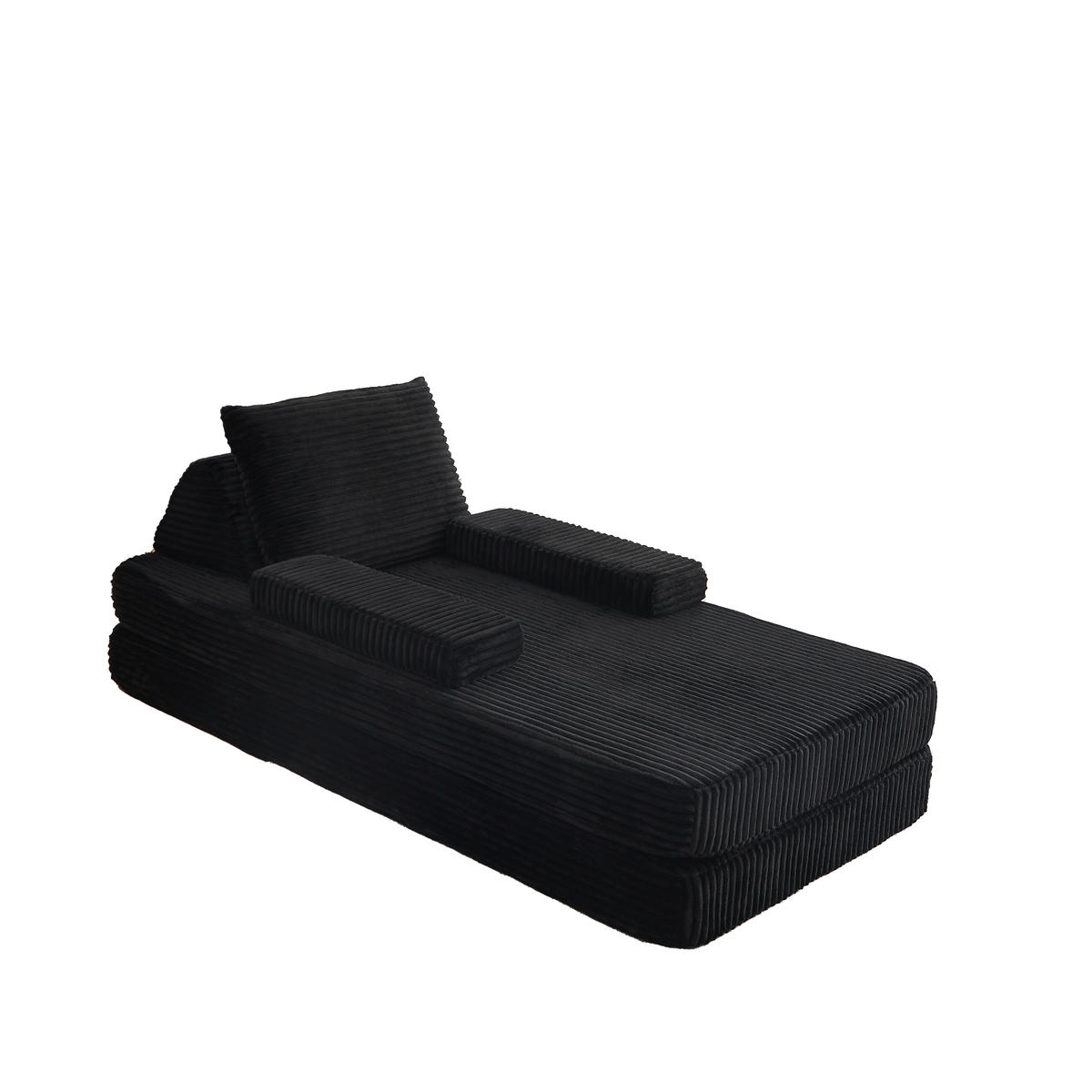 SCHLAFSOFA 211 cm frei kombinierbar mit dreieckigen Rückenlehnen, DE-42722, Grau - Schwarz, Textil (211.5/62/106.5cm) - ComfortXL