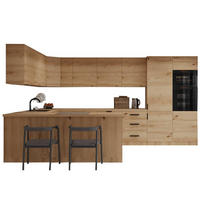 WINKELKÜCHE 390 × 260 cm - Langen K106-M860 - in Artisan Eiche - Schwarz/Eiche Artisan, Holz/Holzwerkstoff (390/260/212cm)