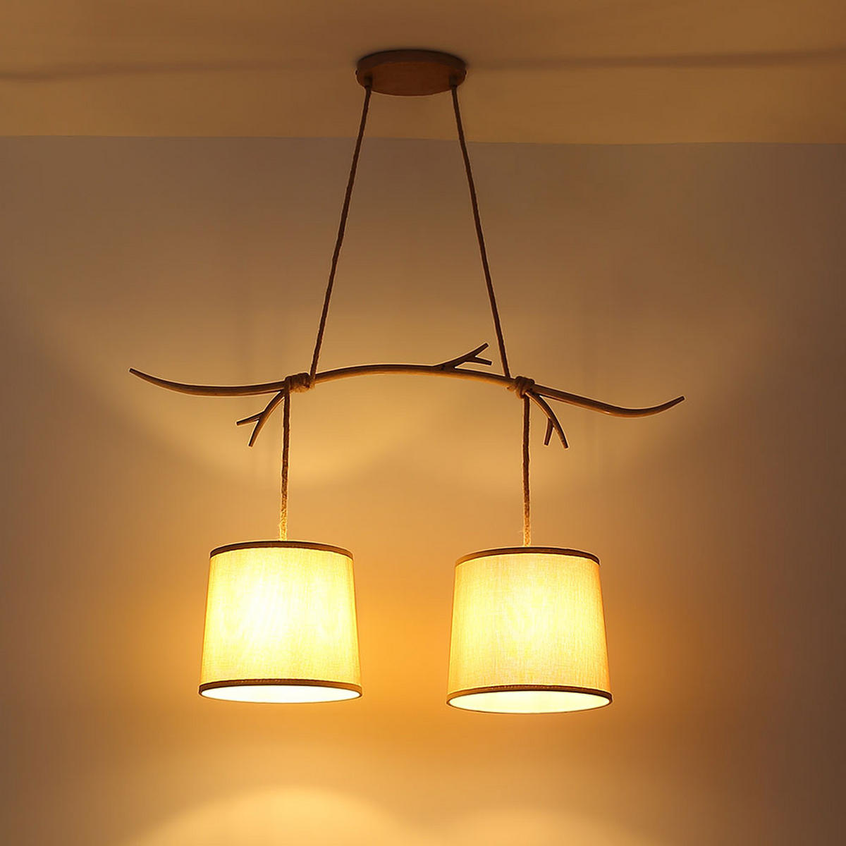 HÄNGELEUCHTE LIVO Metall Braun - Braun, Metall (90/25/120cm)