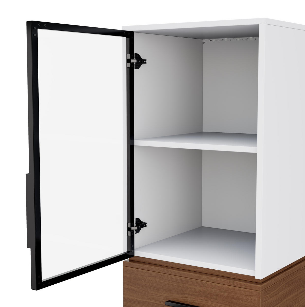 HIGHBOARD 40/200/40 cm Weiß aus MDF mit LED-Beleuchtung - Weiß, Holzwerkstoff (40/200/40cm) - OKMYHOME