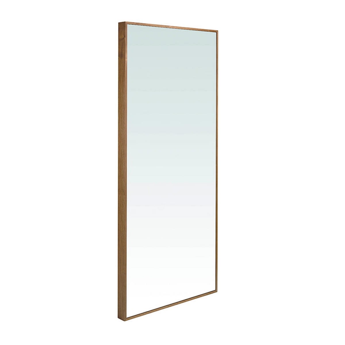 WANDSPIEGEL Rechteckig Walnuss 88/200/8 cm - Walnussfarben, Glas/Holz (88/8/200cm) - ANGEL CERDA