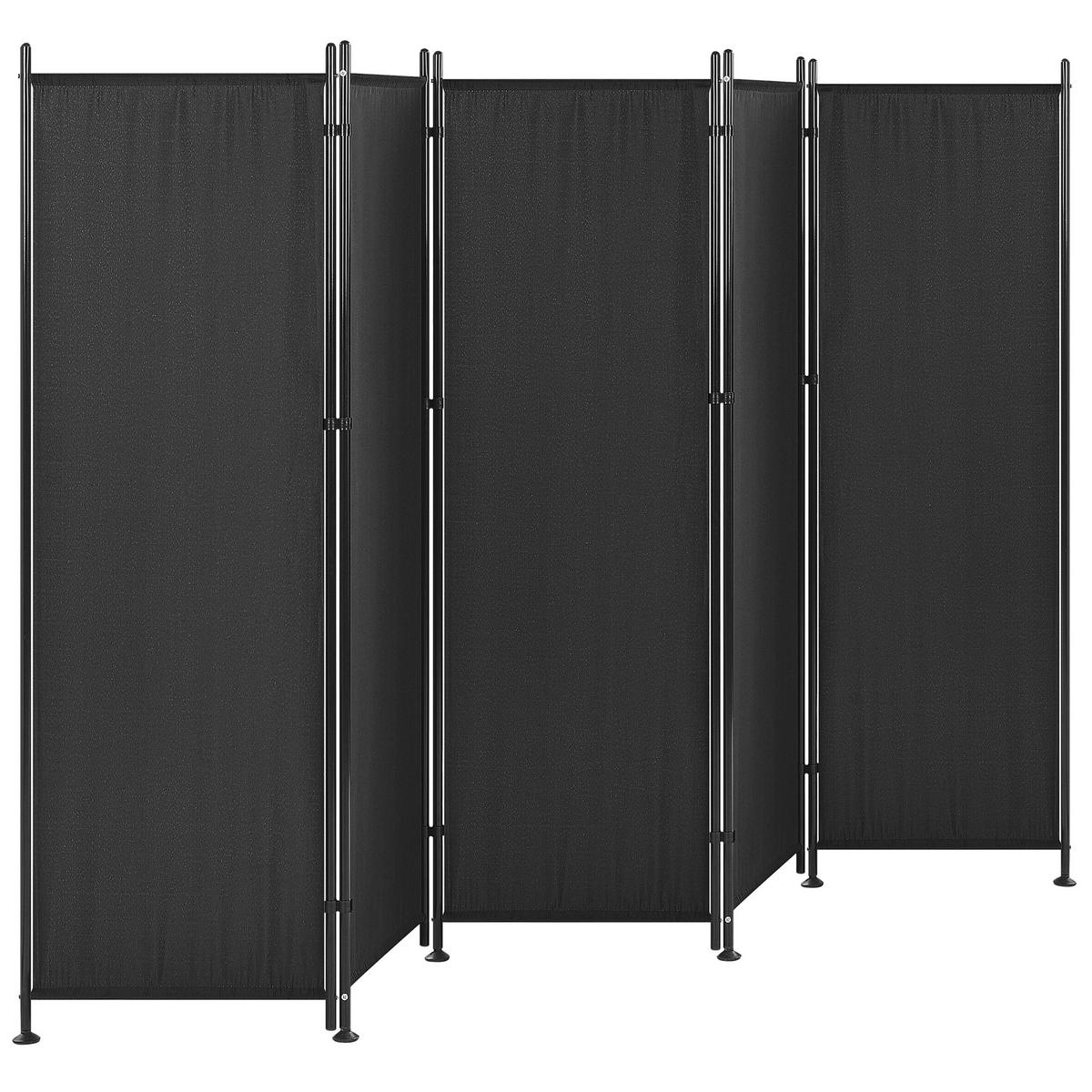 SEPARATOR DE CAMERĂ 5 piese negru 270/170 cm Narni - negru, material textil (267/170/2cm) - Beliani