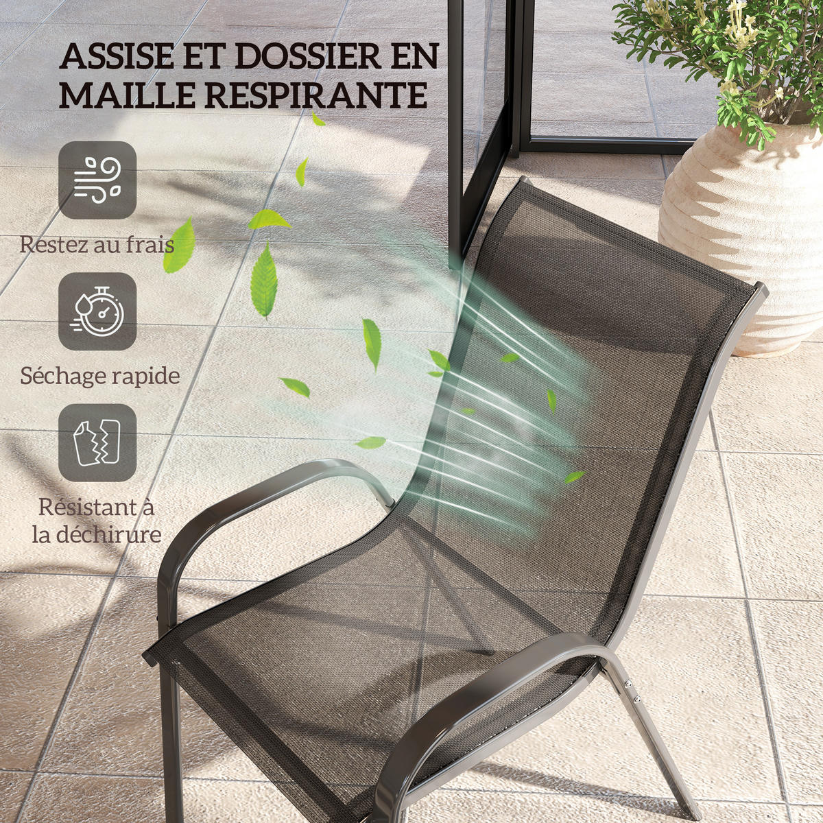 GARTENSTUHL Schwarz 4 Stück - Schwarz, Metall (54/93/71cm) - GiPP