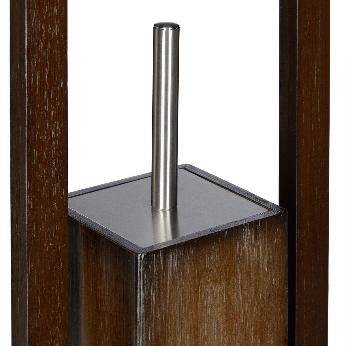 WC Garnitur - Dunkelbraun, Holz/Kunststoff (21/82/36cm) - Relaxdays