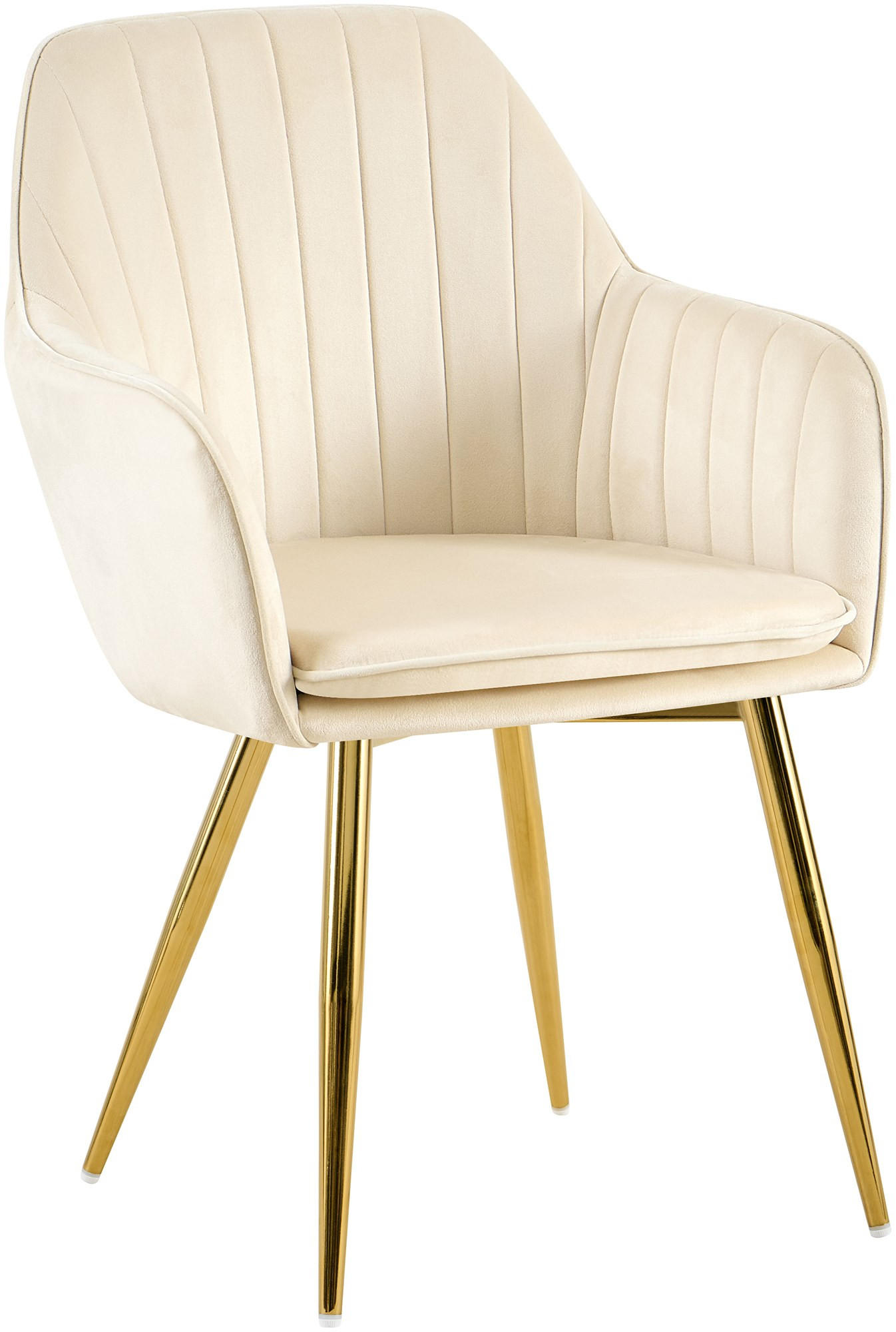 ARMLEHNENSTUHL Metall Creme - Goldfarben/Creme, Metall (60/57/86cm) - CLP