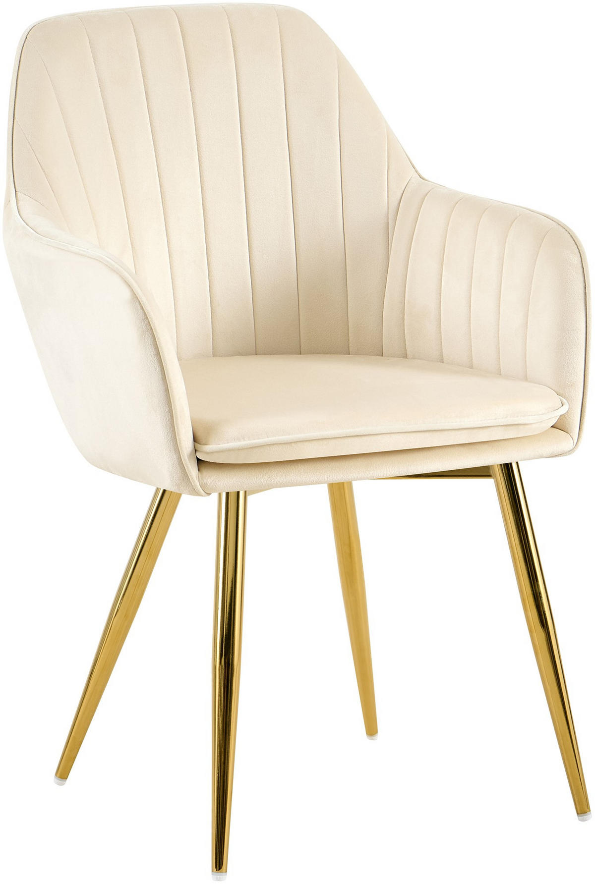 ARMLEHNENSTUHL Metall Creme - Goldfarben/Creme, Metall (60/57/86cm) - CLP