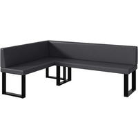 ECKBANK ERIC_U - Grau, Leder (142/196cm) - Meblini