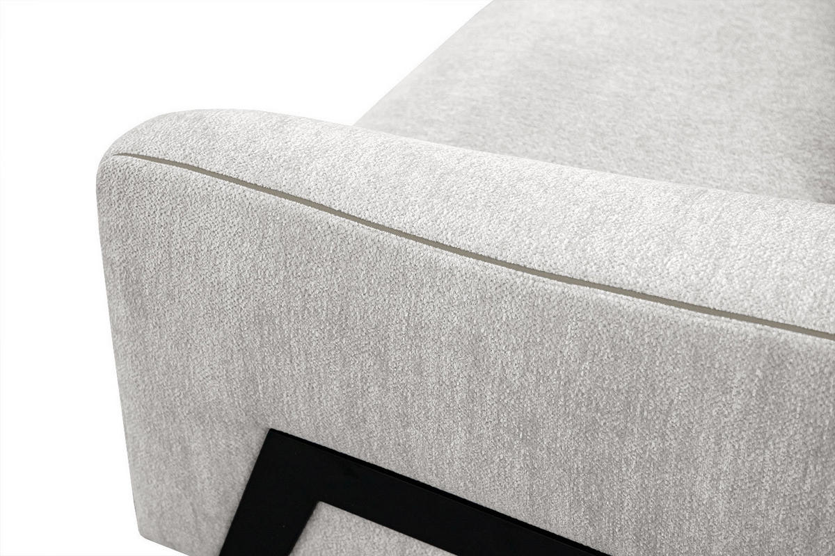 ECKSOFA WINTER 4-Sitzer, weiß - Schwarz/Weiß, Holzwerkstoff/Textil (158/269cm) - Courtois Laville